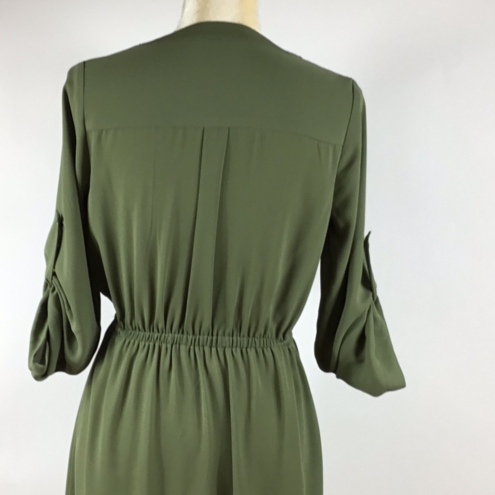 OLIVE GREEN MINI DRESS - Picture 5 of 5